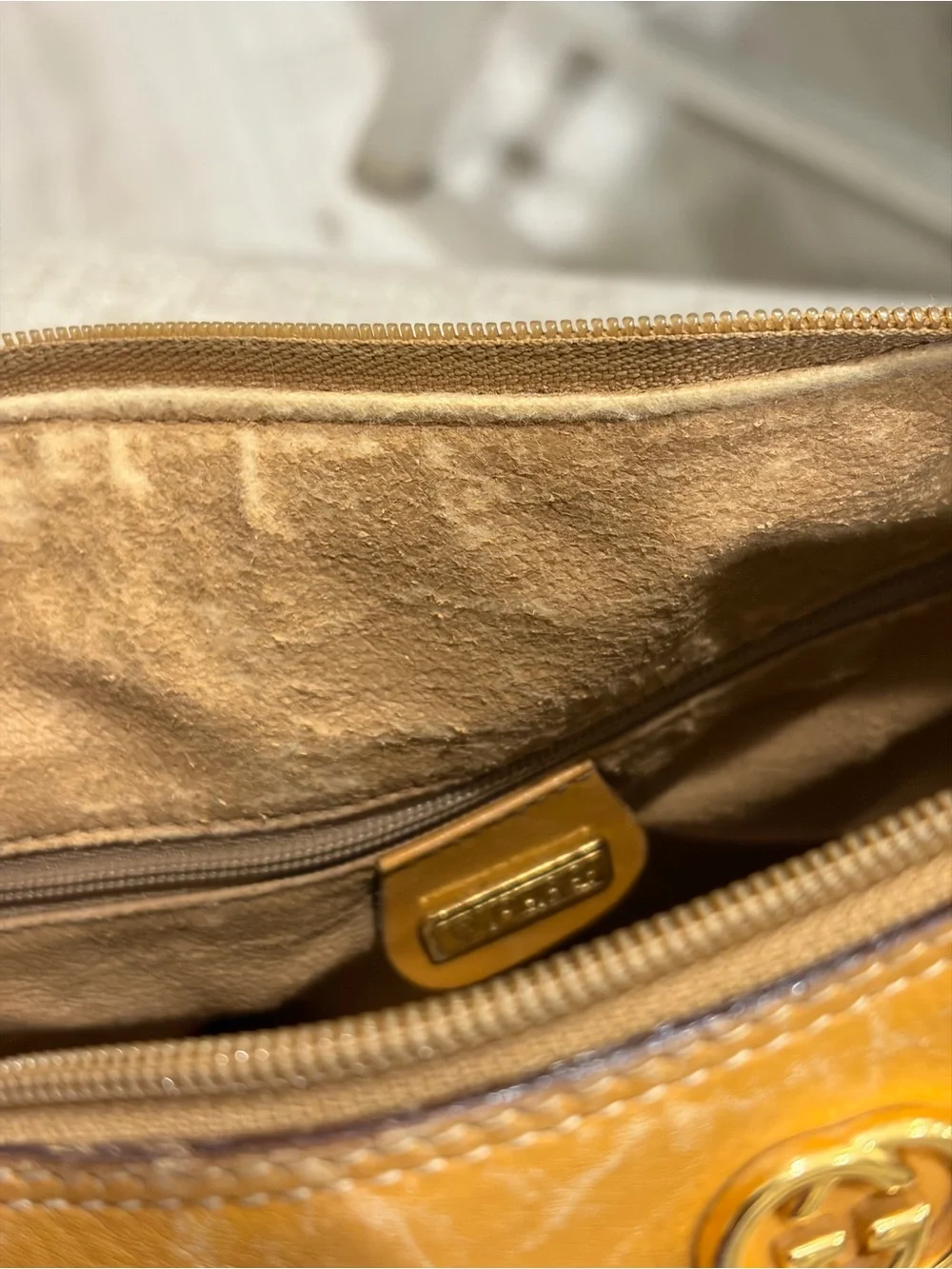 Gucci Tan vintage Micro GG Boston Satchel